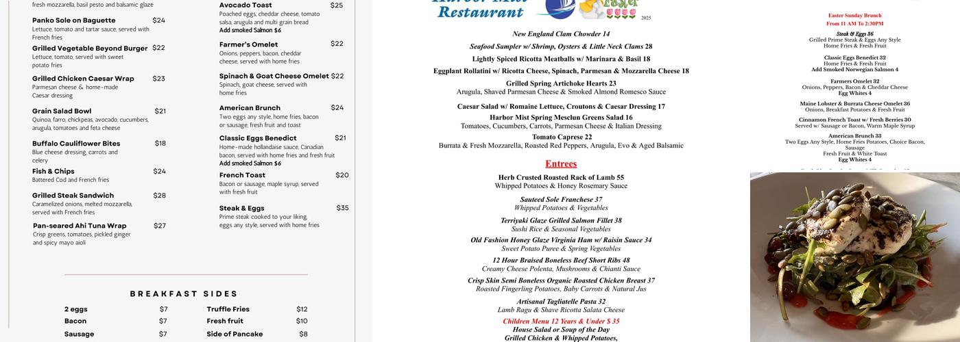 Harbor Mist Restaurant Menu