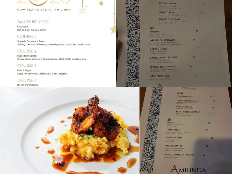 Amilinda Menu