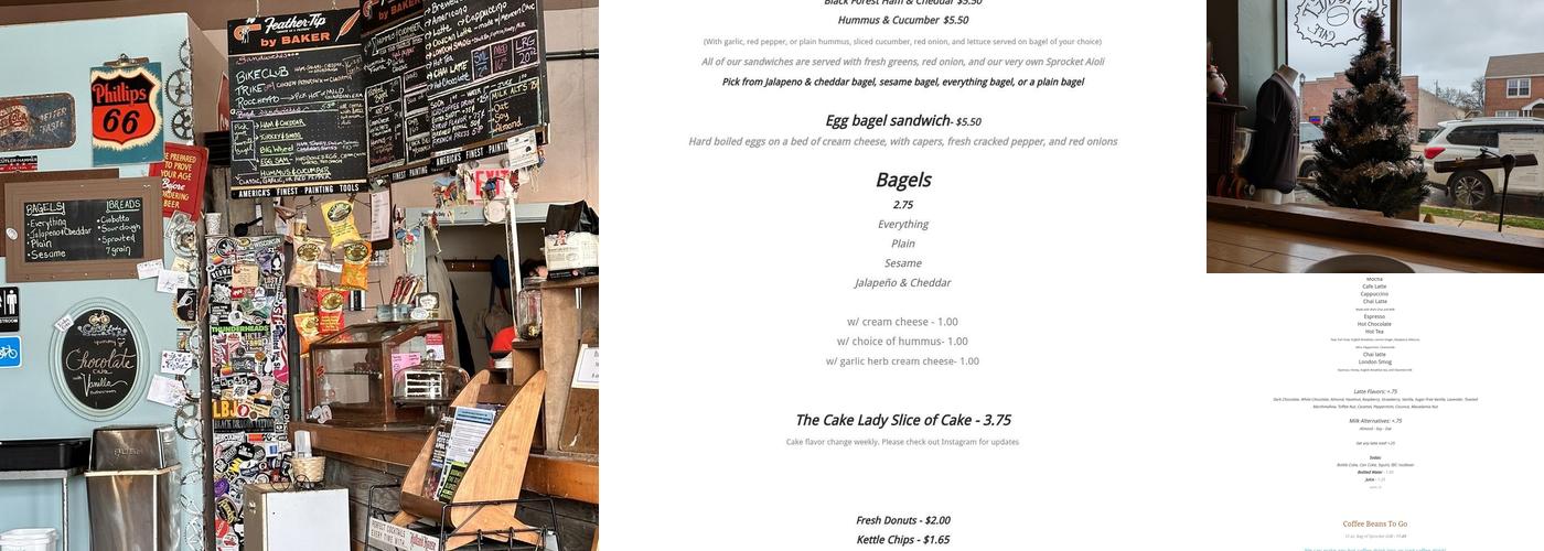 Sprocket Cafe Menu