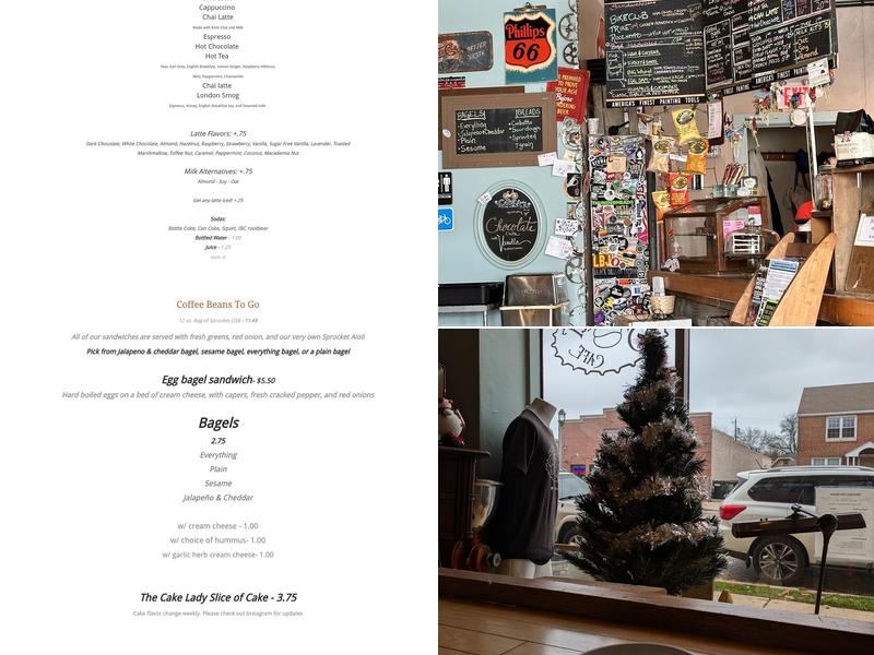 Sprocket Cafe Menu