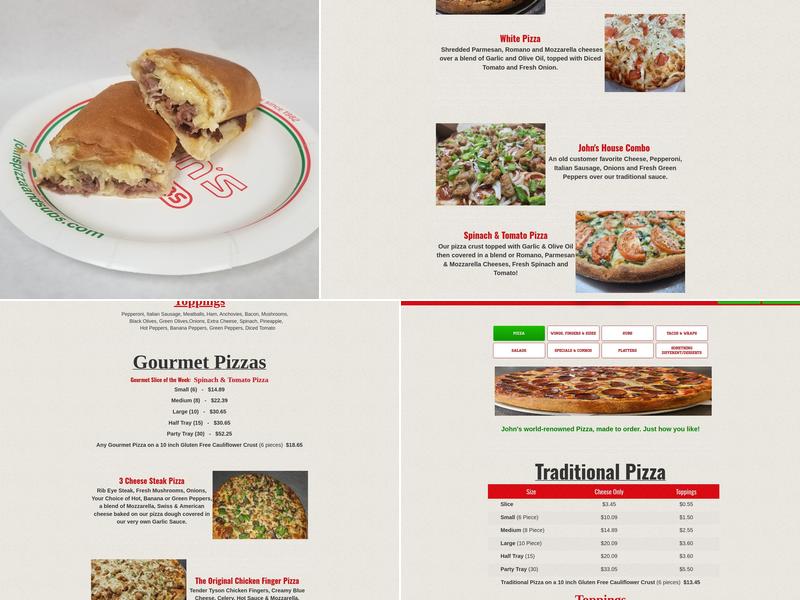 John's Pizza & Subs Menu