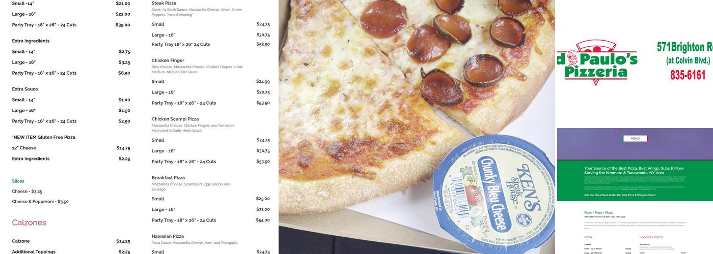 DiPaulo's Pizzeria Menu