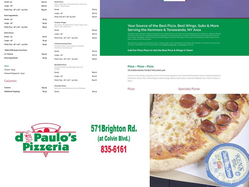 DiPaulo's Pizzeria Menu