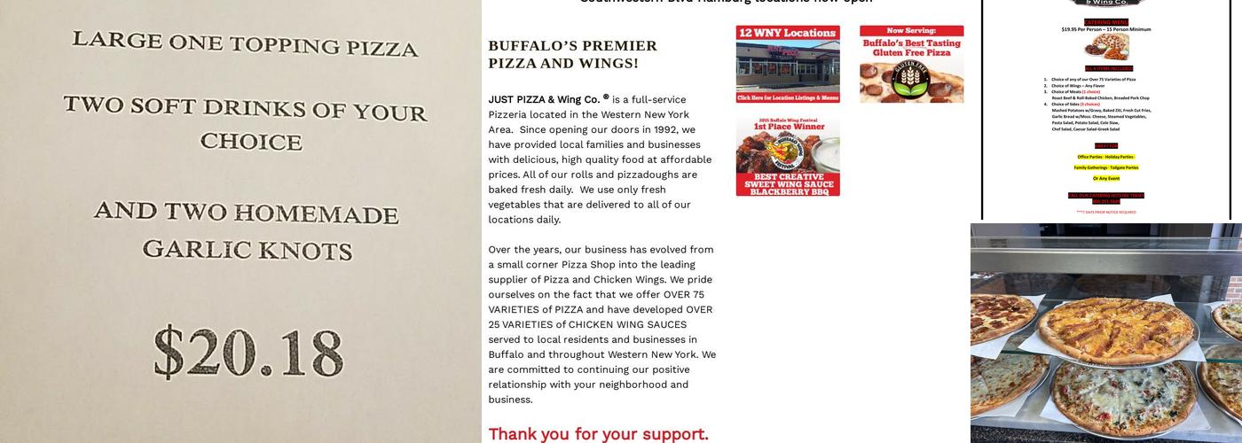 Just Pizza & Wing Co. Menu