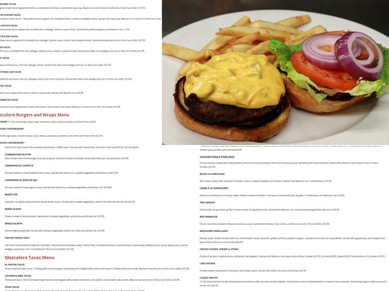 Mezcalero Menu