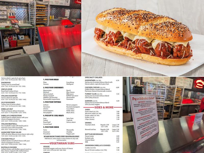 DiBella's Subs Menu