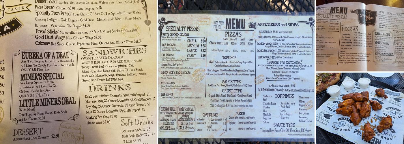 Gold Dust Pizza Sutter Creek Menu