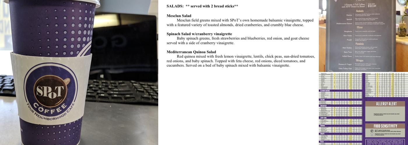 SPoT Coffee Menu