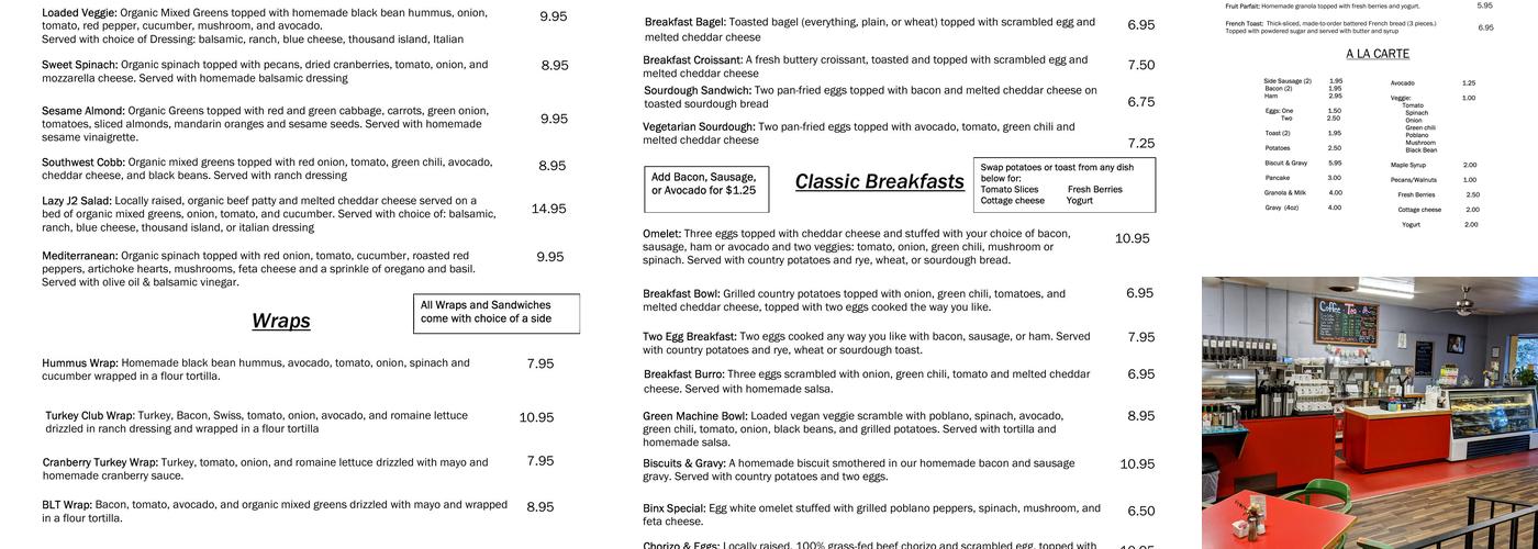 Gathering Grounds Menu