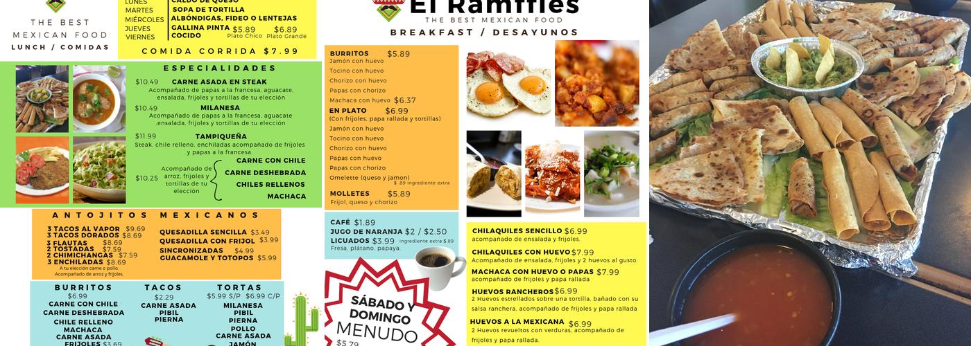 El Ramffles Menu