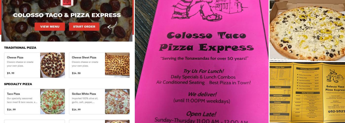 Colosso Taco & Pizza Express Menu