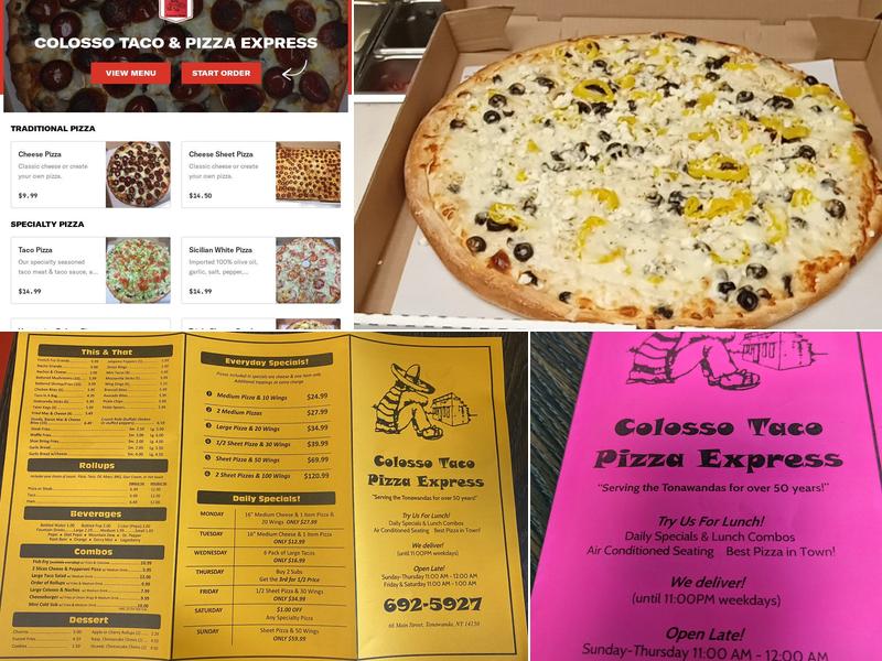 Colosso Taco & Pizza Express Menu