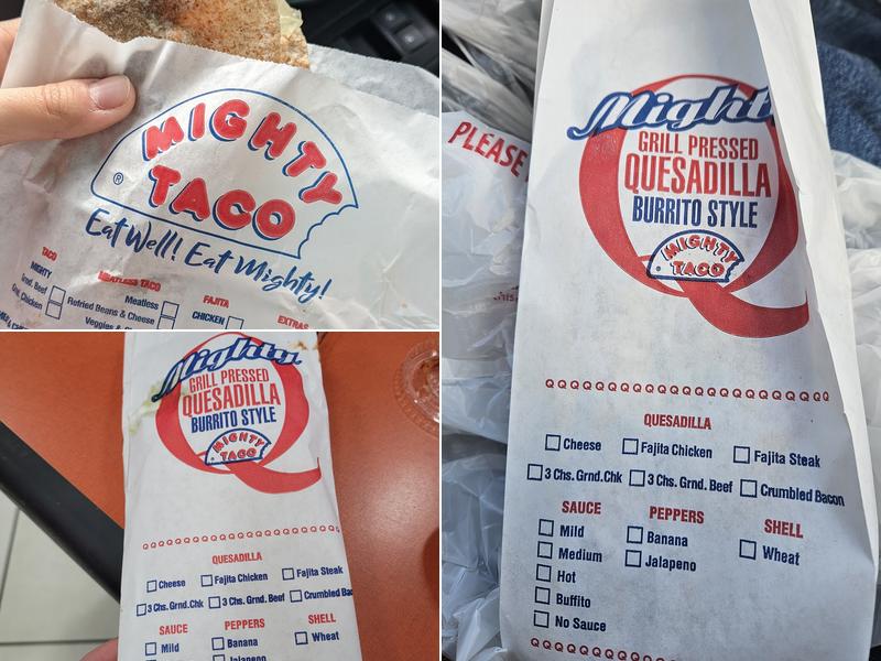 Mighty Taco Menu