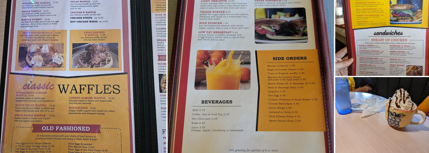 Jackson’s Waffle Shop Menu