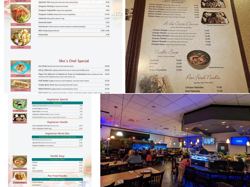 Oko Sushi Menu