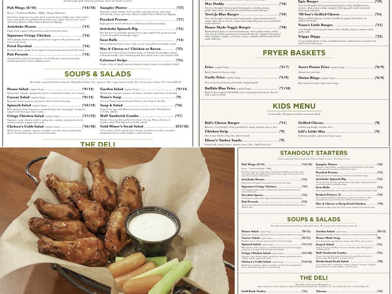 Cavana's Pub and Grub Menu