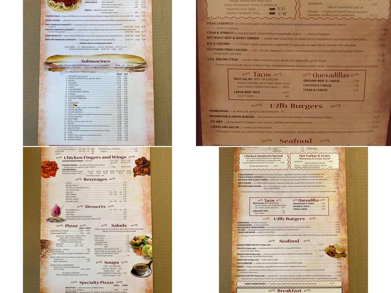 Lunetta's Restaurant Menu