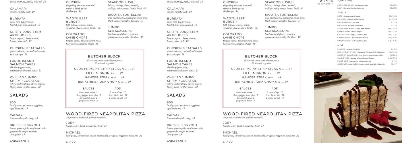 800 Maple Menu