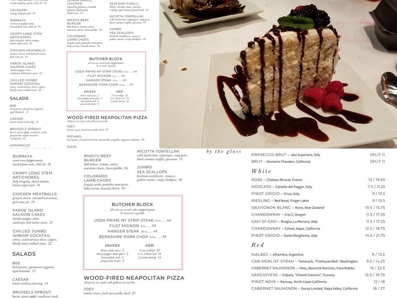 800 Maple Menu