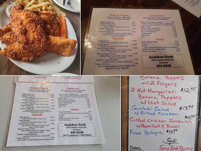 Audubon North Restaurant Menu