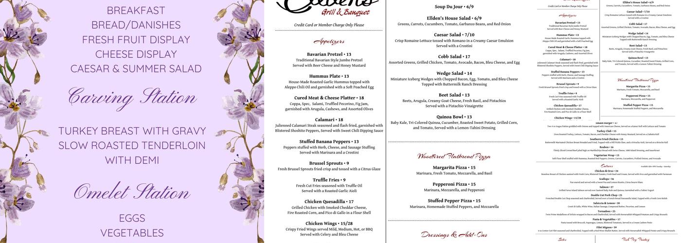 Ellden's Grill & Banquet Menu