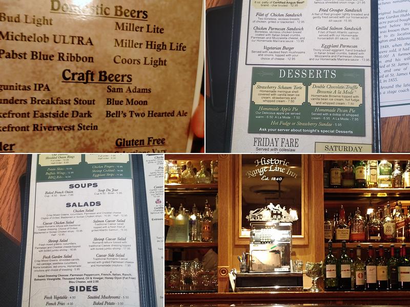 The Range Line Inn Menu