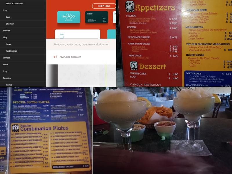 Cancun Restaurant Menu