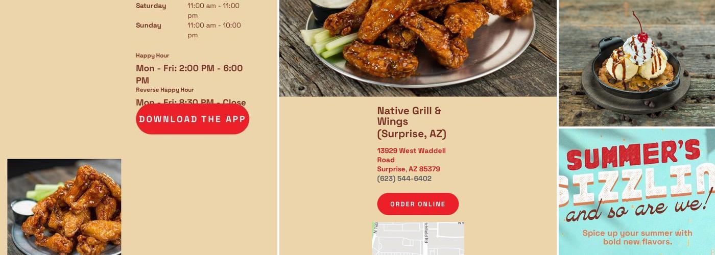 Native Grill & Wings Menu