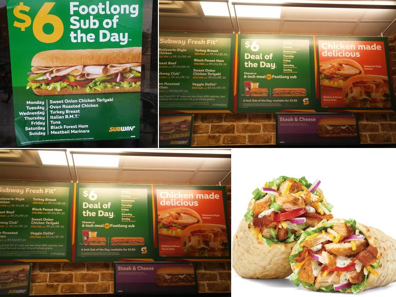 Subway Menu