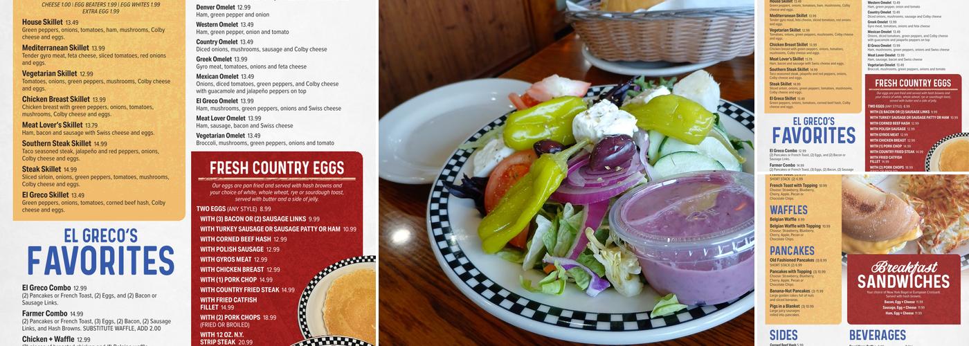 El Greco Restaurant Menu