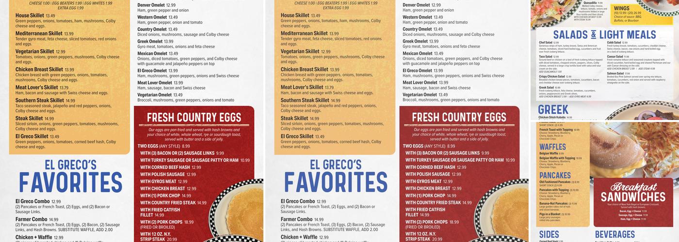 El Greco Restaurant Menu