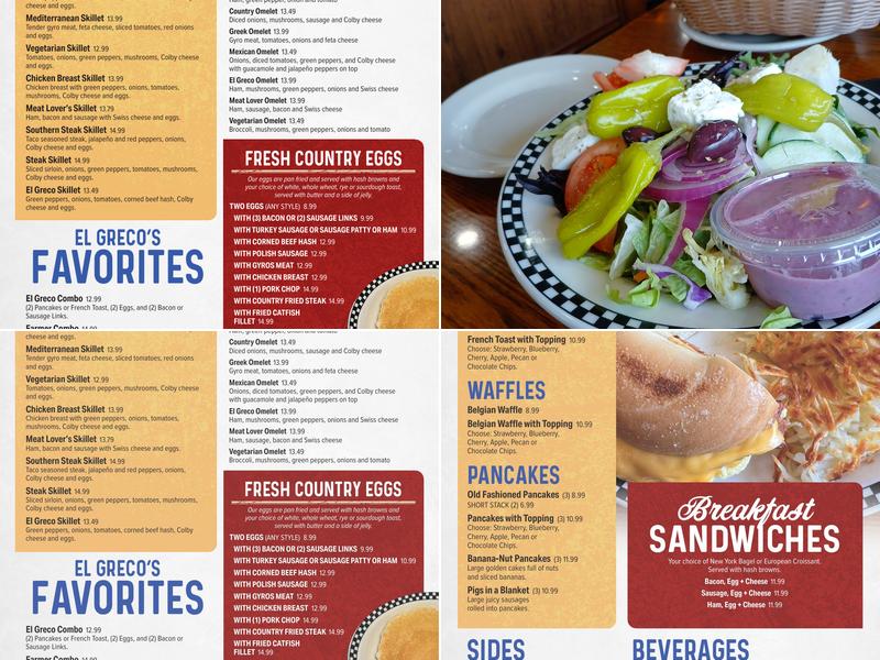 El Greco Restaurant Menu