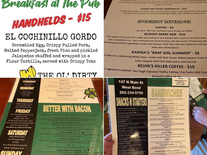 Brazen Head Pub Menu