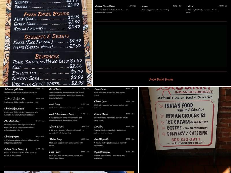 Curry Indian & Pakistani Restaurant Menu
