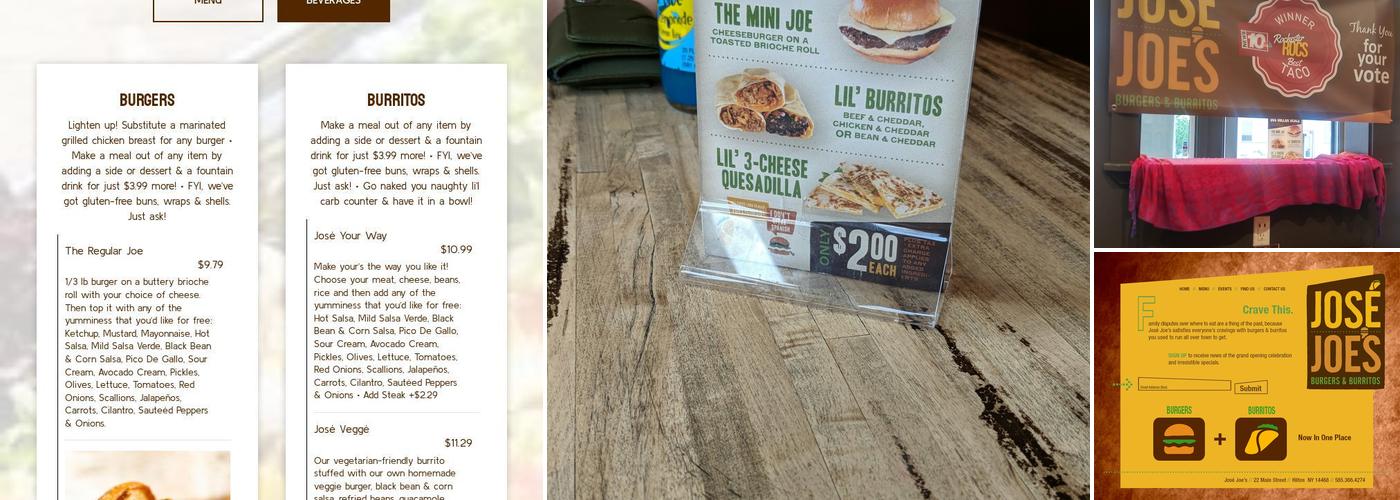 José Joe's Burgers & Burritos Menu