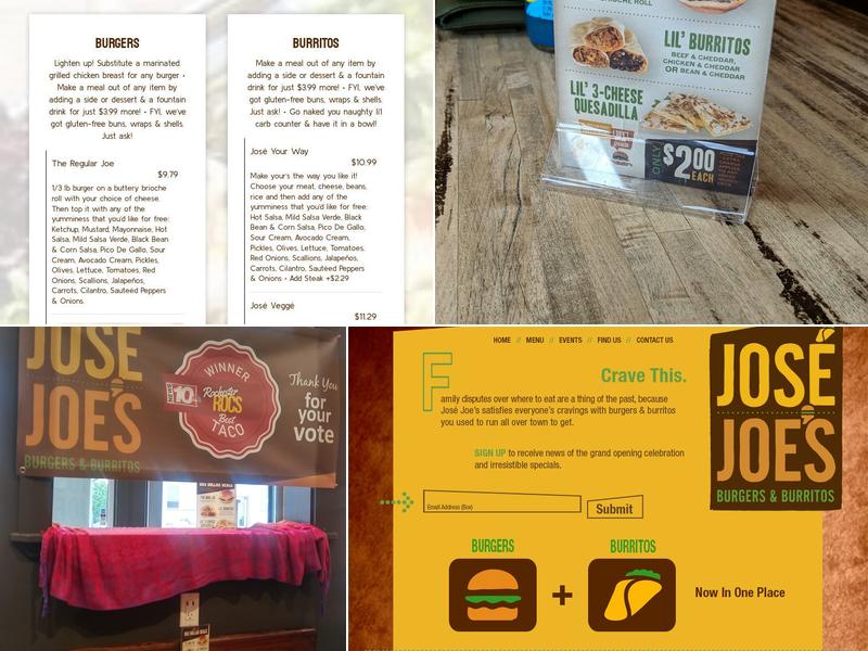 José Joe's Burgers & Burritos Menu