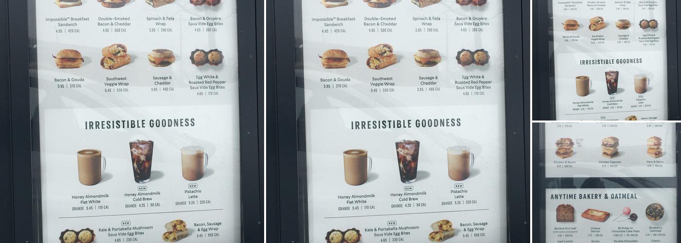 Starbucks Menu