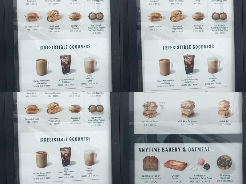 Starbucks Menu