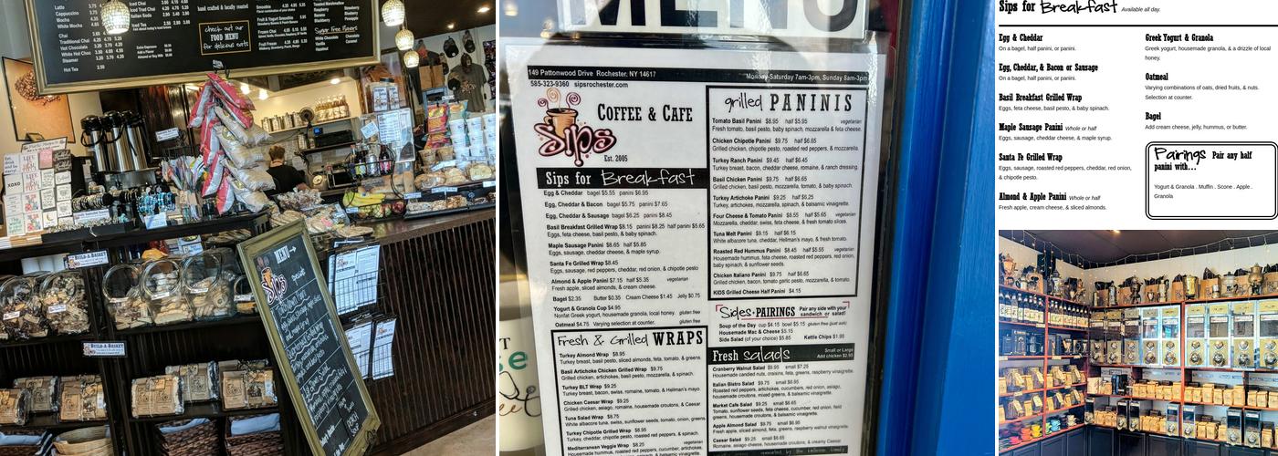 Sips Coffee & Cafe Menu