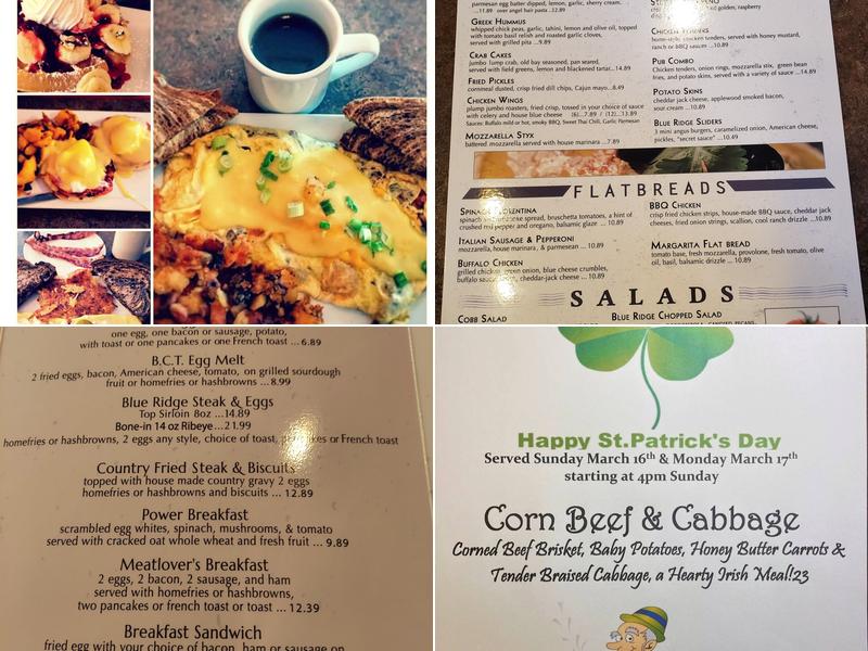 Blue Ridge Grill Menu