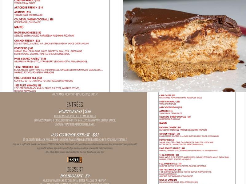 Lamplighter Restaurant Menu