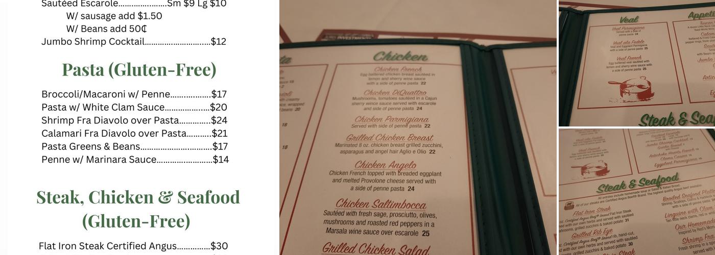 Brook House Menu
