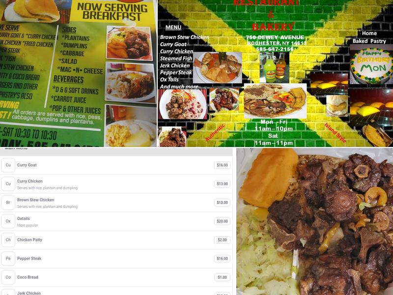 Reggae Jamaica Restaurant & Bakery Menu