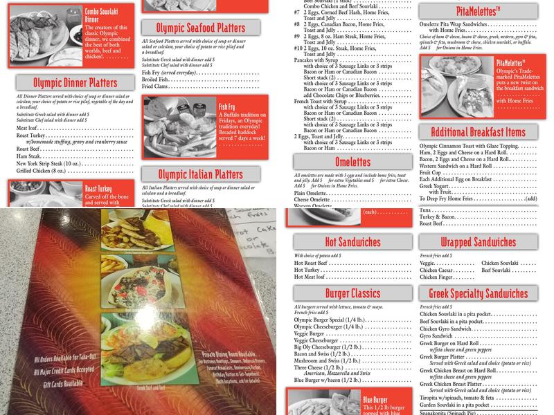 Olympic Restaurant Menu