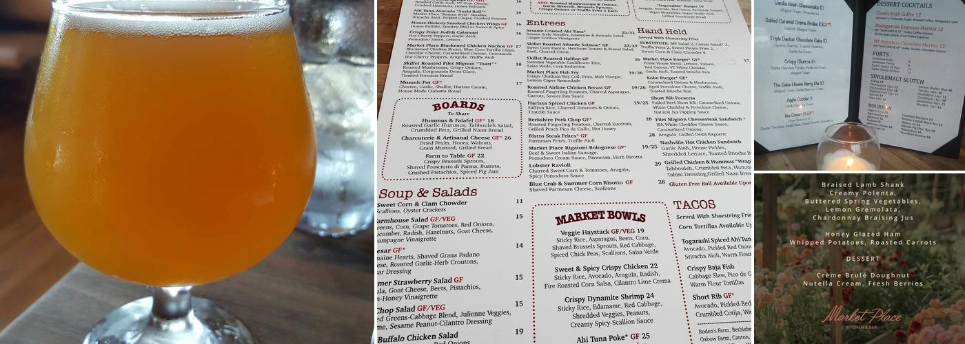 Market Place Kitchen and Bar - Avon Menu