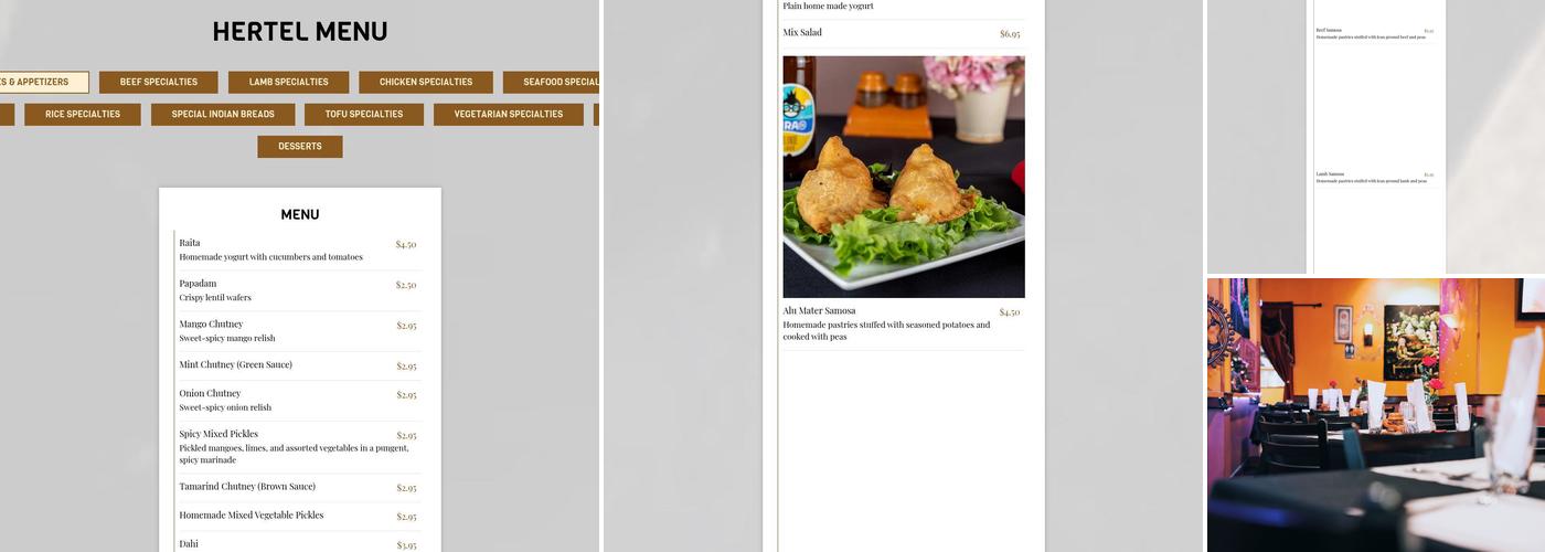 India Gate Restaurant Menu