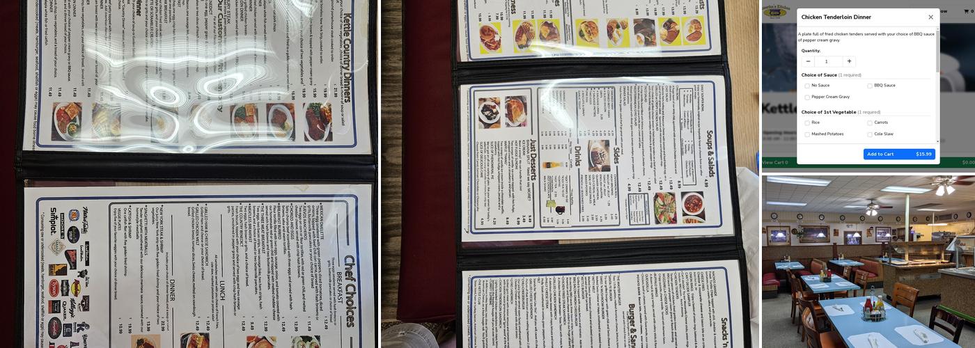 Kettle Restaurant Menu