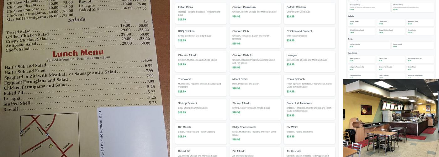 La Famiglia Pizza Menu