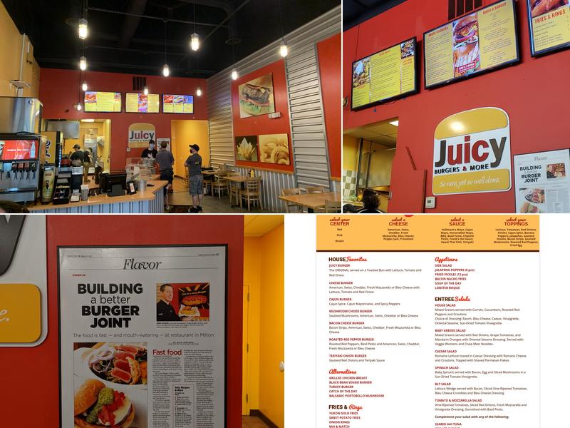 Juicy Burgers & More Menu