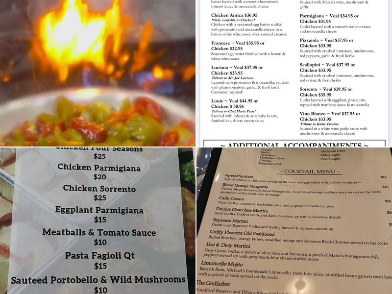 Caffe Italia Menu